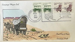 Van pintada a mano 2252 Conestoga Wagon Lancaster PA Philatelic Center CXL - Imagen 1 de 1
