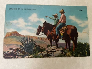 Postcard Cattle Kings of The Great Southwest Rangers Horses - Foto 1 di 2