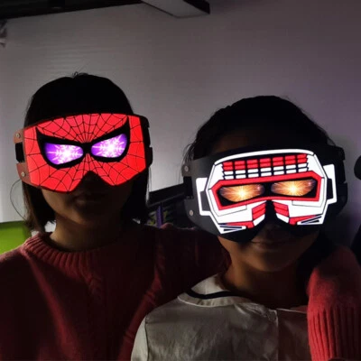 Ball Mask Voice Controlled Luminous Eye Mask Dynamic Fireworks LED Mask Festival - Image 1 of 4
