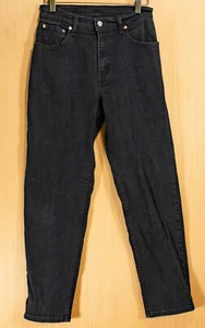 Vintage Levi's 550 Relaxed Fit Black Denim Jeans Misses size 6 M 28x29 - Picture 1 of 5