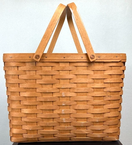1994, Longaberger, Handwoven, Double-Handled Magazine Basket Cover