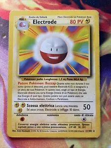 Electrode 21/102 MP Non Holo Rare ITALIAN Base Set Unlimited WoTC Pokemon TCG - Picture 1 of 7