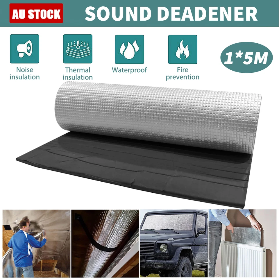 Sound Deadener Roll 4.5m X1m Heat Shield Insulation Noise Proofing Deadening Mat