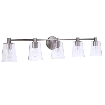 Tocador de baño hecho a mano 12642BNK5 Emilio luz níquel pulido cepillado Foto 1 de 4