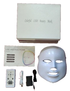 7 Colorful LED Beauty Mask with manual  Open Box - Picture 1 of 6