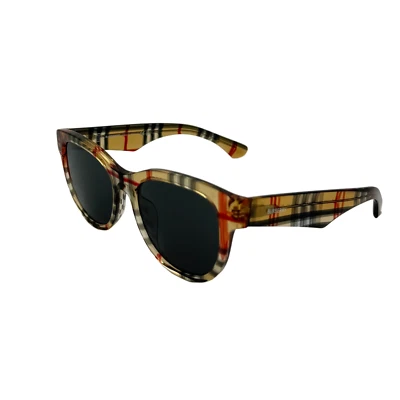 博柏利 0BE4432U 412287 复古格子太阳镜 54X17X140 — 第 1/4 张图片