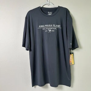 Momentum Anna Marie Island Florida Shirt Mens 2XL Gray Short Sleeve UPF 50 NWT - Picture 1 of 13