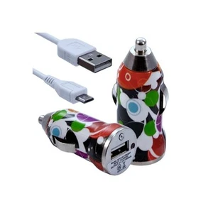 Chargeur voiture allume cigare USB avec câble data CV12 pour Alcatel : One Touch - Photo 1/2