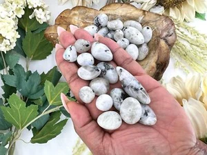 Rainbow moonstone tumble stone - tumbled rainbow moonstone crystal - rainbow - Picture 1 of 10