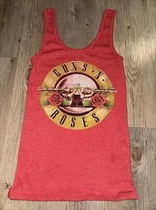 Guns N' Roses Tank Top Adult Large Red Shirt Band Women’s Stretch Bravado - Picture 1 of 4