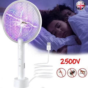 2 in 1 Electric Fly Swatter,2500V Electric Bug Killer with USB Charging for Home - Picture 1 of 18