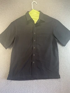 Roundtree & Yorke Button-Down-Hemd für Herren - Herren Large.  Schwarz Kurzarm - Bild 1 von 7