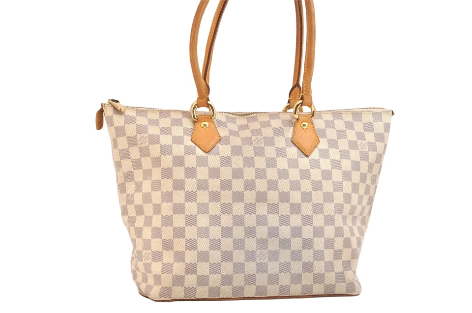 Auténtico bolso de hombro Louis Vuitton Damier Azur Saleya MM N51185 LV 4669N Foto 1 de 4