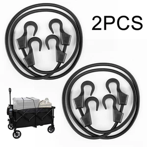 Brand New Elastic Ropes Straps Portable W/ 4 Hooks Folding Wagon Accessories - Picture 1 of 7
