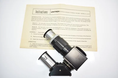 Raro Portaoculares Doble Unitron Duetron De Colección Modelos A y B Foto 1 de 4