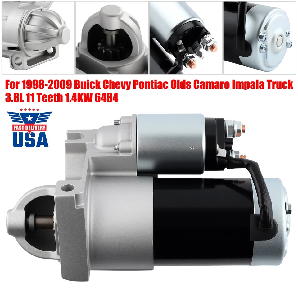 Starter For 2001-2005 Chevrolet Impala Monte Carlo 2005-2009 Buick LaCrosse 3.8L - Image 1 of 4