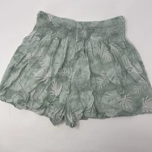 Lotus and Luna Women's Boho Floral High Waisted Smocked Rayon Shorts Medium - Picture 1 of 5
