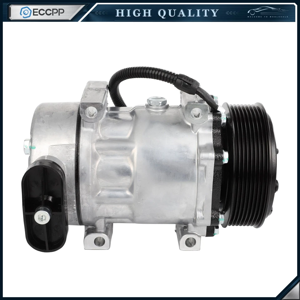 A/C Compressor w/ Clutch For Kenworth T800 W900 Peterbilt 320 379 385 - Image 1 of 4