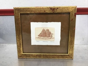 Framed Gorch Foch Ship Print Signed Olson 52/200 The Studio Frames Chapel Hill - Picture 1 of 10
