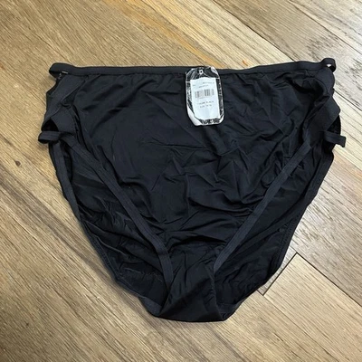 Bragas Avenue Body Satén Sedoso Recorte Laterales Negro Sólido Talla 14/16 Nuevas con Etiquetas Foto 1 de 4