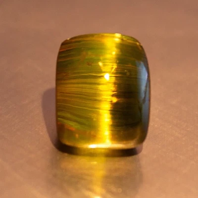 5.48ct 100% Natural Bi Color Tourmaline Cats Eye Rare Gemstone Earth Mined - Image 1 of 4