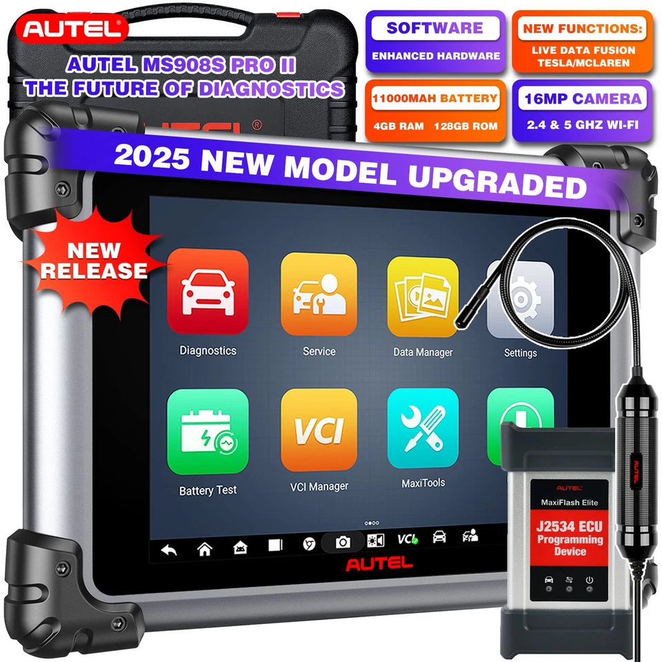 2025 Autel MaxiSYS MS908S PRO II MaxiCOM MK908 II/MK900BT Diagnostic Tool+MV108S - Image 1 of 1