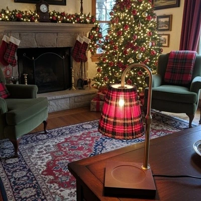 Ralph Lauren Inspirado en Navidad Tartán Cuadros Eléctrico Vela Cera Calentador Regalo Nuevo Foto 1 de 4