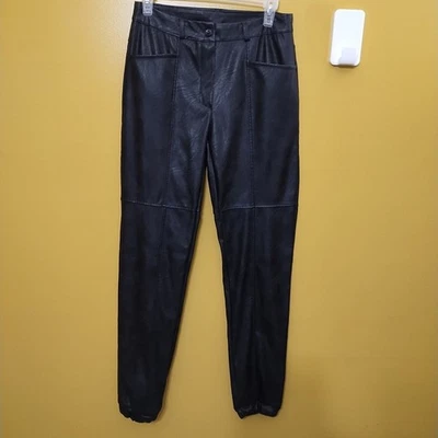 Pantalones ajustados Nasty Gal imitación cuero negro talla 6 punk grunge años 90 Foto 1 de 4