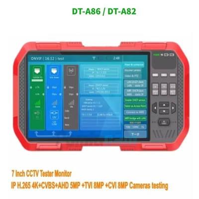 A82 A86 7 Inch 5 In 1 4K 8MP HD IP CCTV Tester Monitor AHD CVI TVI CVBS Camera - Image 1 of 4