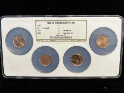 2000 One Cent Mint Error Type Set - NGC Graded - Awesome Collector's Piece! - Image 1 of 2