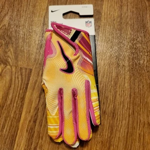 Nike Vapor Jet 8.0 Football Gloves Adult Small Energy Combine Pink Orange NFL - Picture 1 of 9