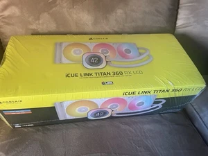 Corsair iCUE Link Titan 360 RX LCD Liquid CPU Cooler, Blanc *Neuf* - Photo 1/3
