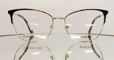 Originale GUESS GU2705 005 Eyeglasses Silver Black New Metal 53-16-140 - Image 1 of 4