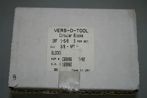 NIB VERS O TOOL DRF 1-5/8 CIRCULAR BLOCKS 3/8-NPTF EDP# C89096 - Picture 1 of 4