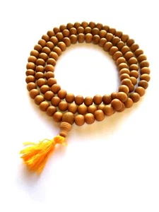 Sandalwood Mala 108 10mm Beads Necklace - Picture 1 of 3