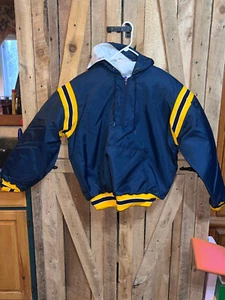 Rennoc - Blue/Yellow - LG - Warmup Jacket - 1/4 zip - hooded - insulated NWOT - Picture 1 of 6