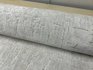 VELVET FABRIC UPHOLSTERY MATERIAL 140 CMS WIDE by romo textured cream - Picture 1 of 7