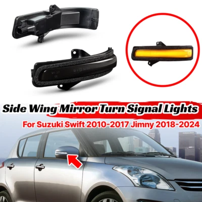 Lámpara de señal de giro indicador de espejo lateral LED de humo para Suzuki Swift 2010-2017 Foto 1 de 4