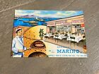 Vintage 70s Postcard Breakfast "da Marino" Napoli Via S. Lucia Italy