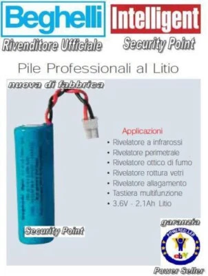 BEGHELLI RIVENDITORI UFFICIALI BEGHELLI INTELLIGENT PILA BATTERIA LITIO ALLARME SENSORI PERIMETRALI IR 8131 + M