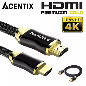 NUEVO Cable Trenzado Ultra HD HDMI V2.0 Alta Velocidad + Ethernet HDTV 2160p 4K 3D Reino Unido - Imagen 1 de 12