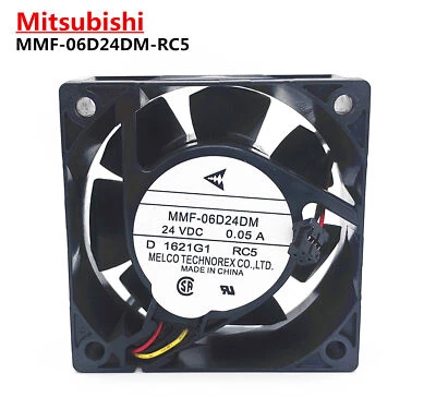 MMF-06D24DM-RC5 24VDC 0.06A 6CM 6025 Mitsubishi IPC Inverter Fan 3 line - Image 1 of 4