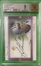 1999 SP Authentic Players Ink Purple Troy Airman On Card Auto /100 BGS 9/10 RARE