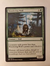 MTG Magic The Gathering Card Wandering Wolf Creature Wolf Green Battlebond 2018