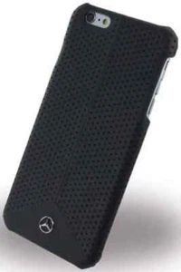 Genuine Mercedes Black Leather Perforated Case Cover for iPhone 6s Plus 6 Plus - Picture 1 of 4