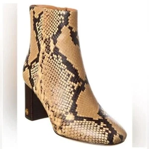Stivali stivaletti Tory Burch Brooke 70 mm stampa animalier sabbia drift in pelle taglia 10 - Foto 1 di 9