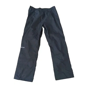 Marmot Rain Pants Men's Large Black Lightweight Windbreaker Side Zip - Picture 1 of 14