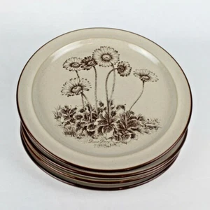 Set of 4 Noritake Desert Flowers Stoneware Salad Dessert Plates - Discontinued - Picture 1 of 10