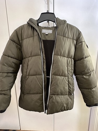 Cappotto puffer Michael Kors ragazzo taglia 10 12 verde oliva