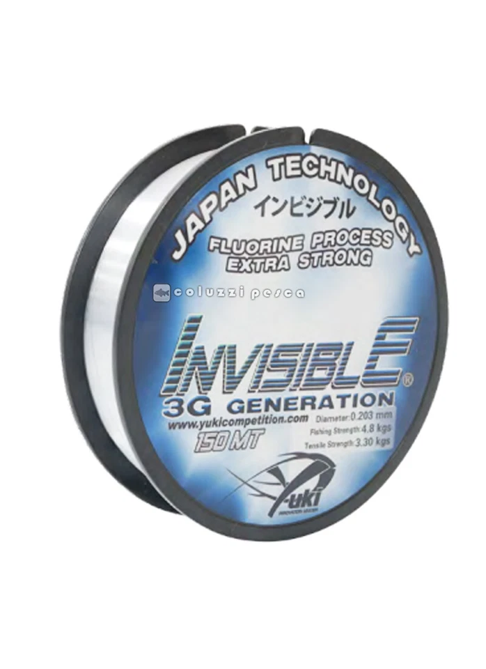 FILO YUKI NYLON INVISIBLE 150 M PESCA MARE RESISTENTE NEUTRO FLORINE MONOFILO - Immagine 1 di 1